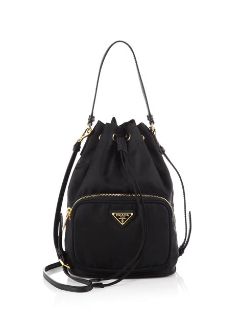 prada tess drawstring nylon pouch crossbody bag|Prada nylon bag.